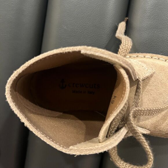 Crewcuts Kids Lace up Suede Ankle Chukka Boots Tan K9 - Picture 3 of 7